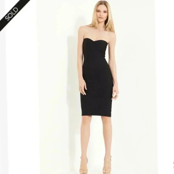 Hervé Leger Black Signature Alayna Strapless Bandage Dress NEW WITH TAG - Picture 9 of 9